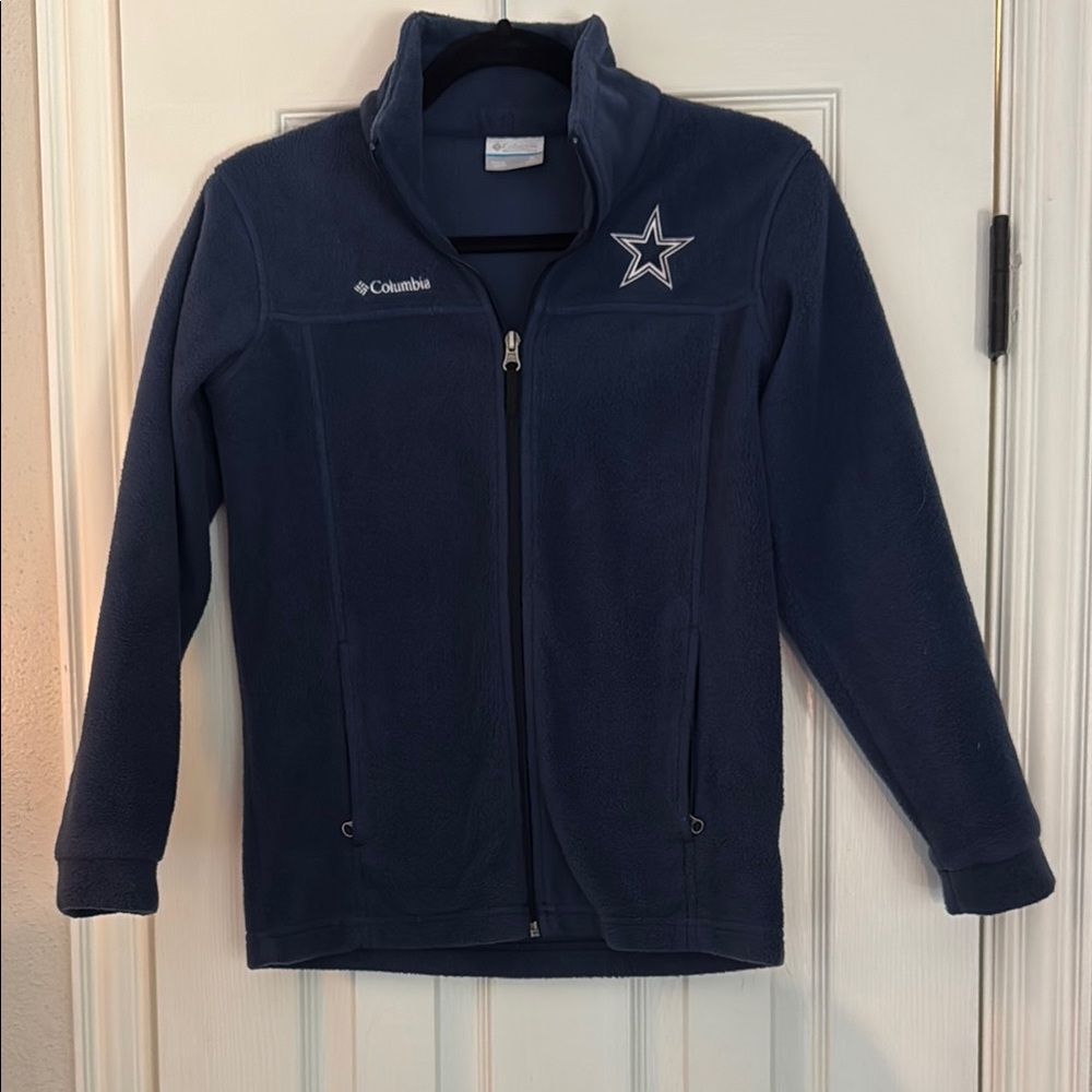 Columbia Kids Dark Blue Fleece Jacket with Cowboys Logo
